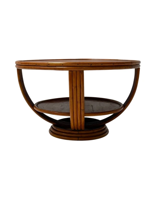 Mid-Century Modern Two-Tier Side Table In the style of Paul Frankl, 1950s